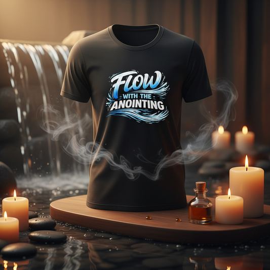 Flow with the Anointing Unisex Tee in spiritual setting