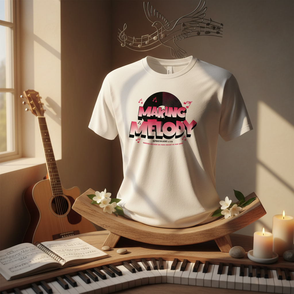 Making Melody Men's Tee in spiritual setting