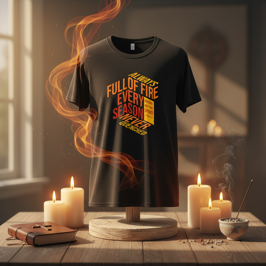 Quench Not the Spirit Unisex Tee in spiritual setting