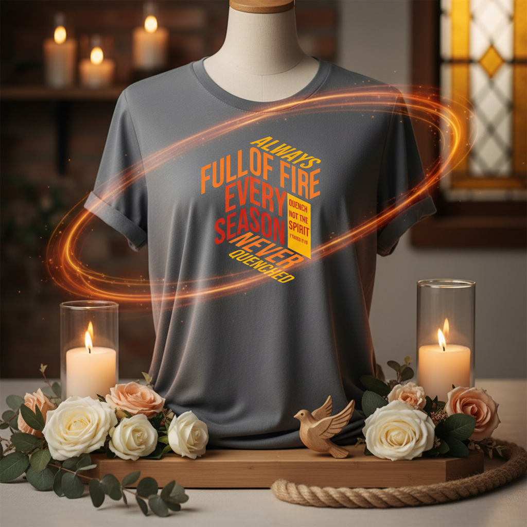 Quench Not the Spirit Women's Relaxed Tee in spiritual setting